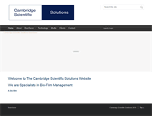 Tablet Screenshot of cambridgescientificsolutions.com